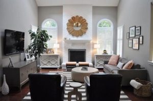salon familiale gris