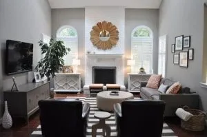 salon familiale gris