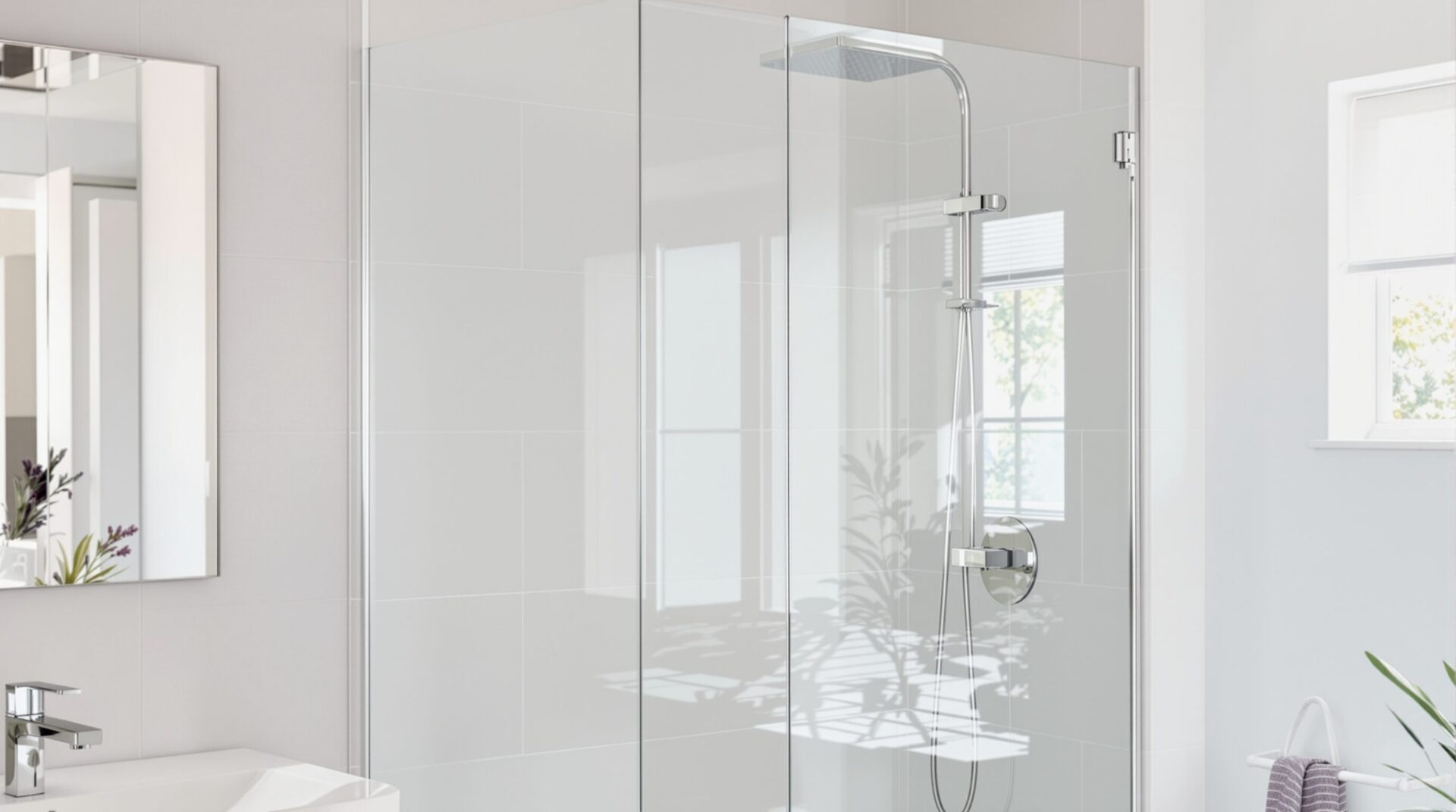 paroi douche en verre