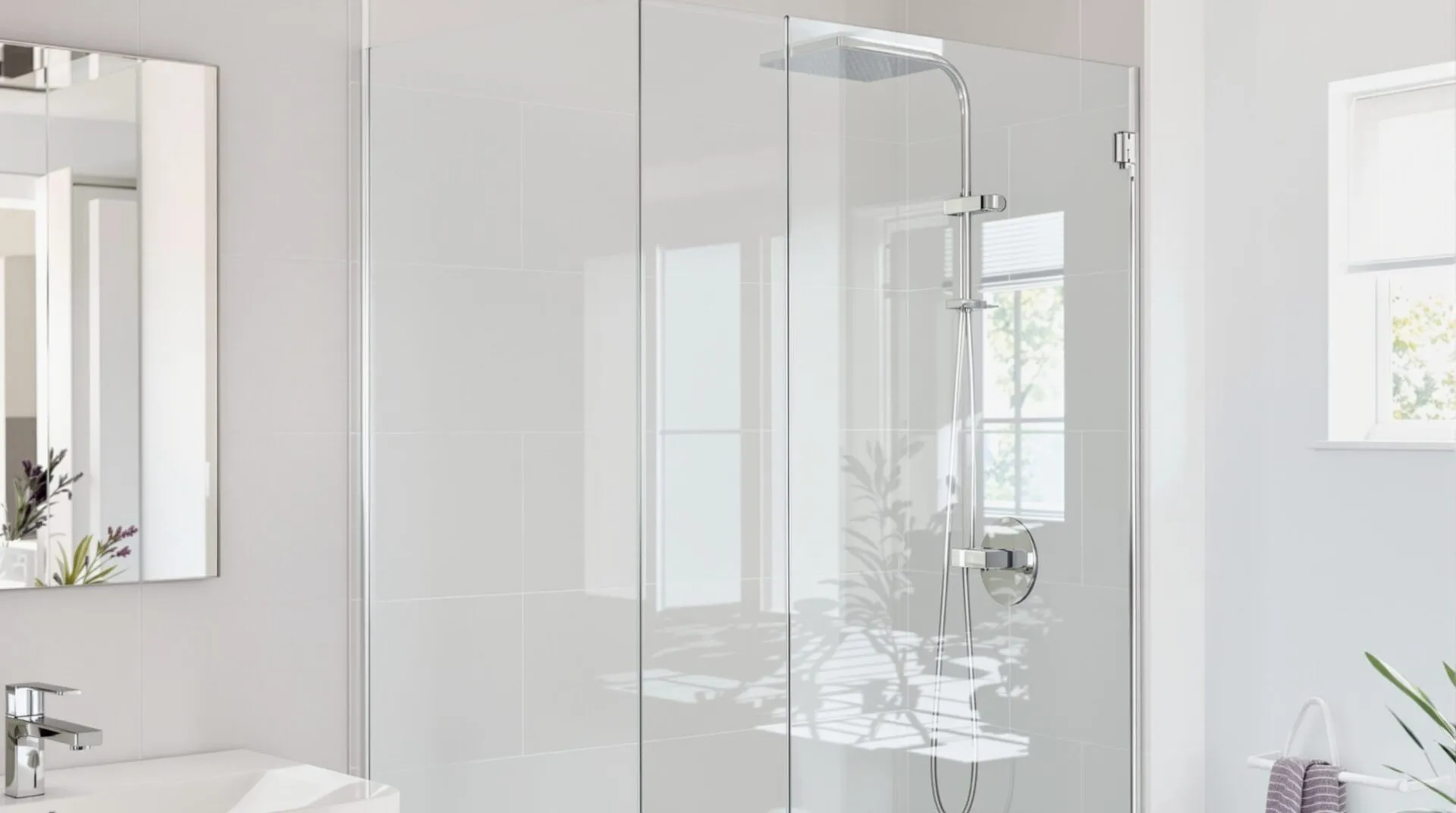 paroi douche en verre