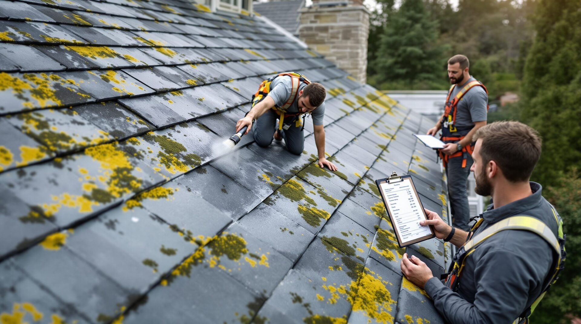Prix demoussage toiture ardoise : le budget à prévoir ?