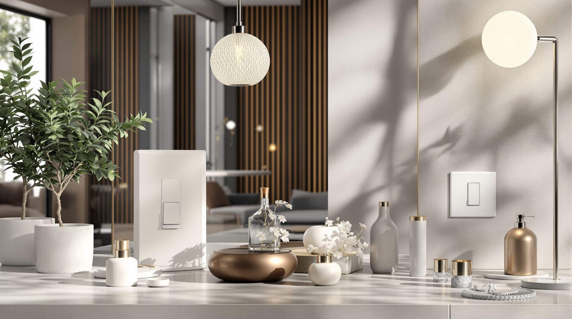 Quincaillerie, interrupteurs et luminaires haut de gamme