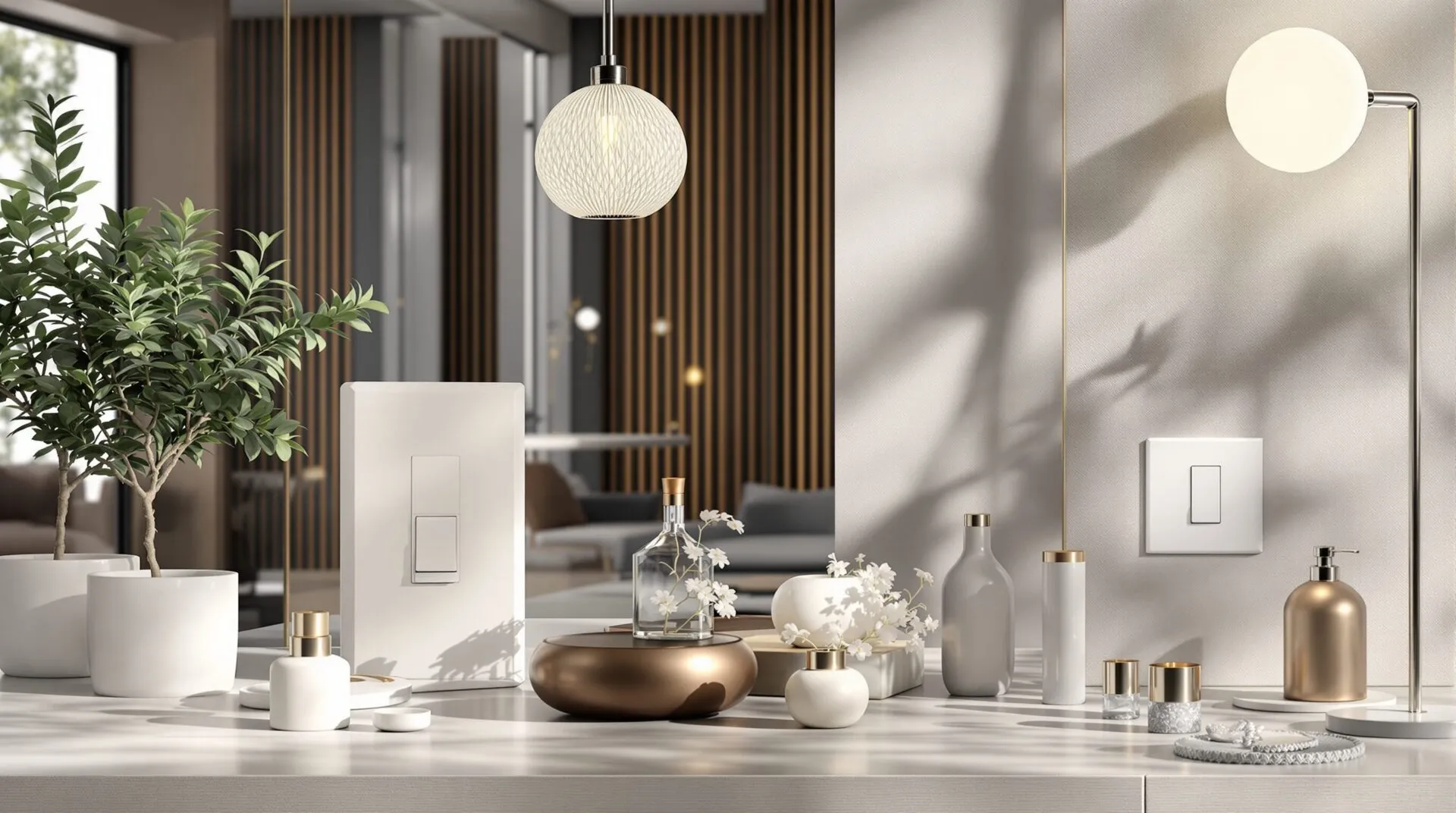 Quincaillerie, interrupteurs et luminaires haut de gamme
