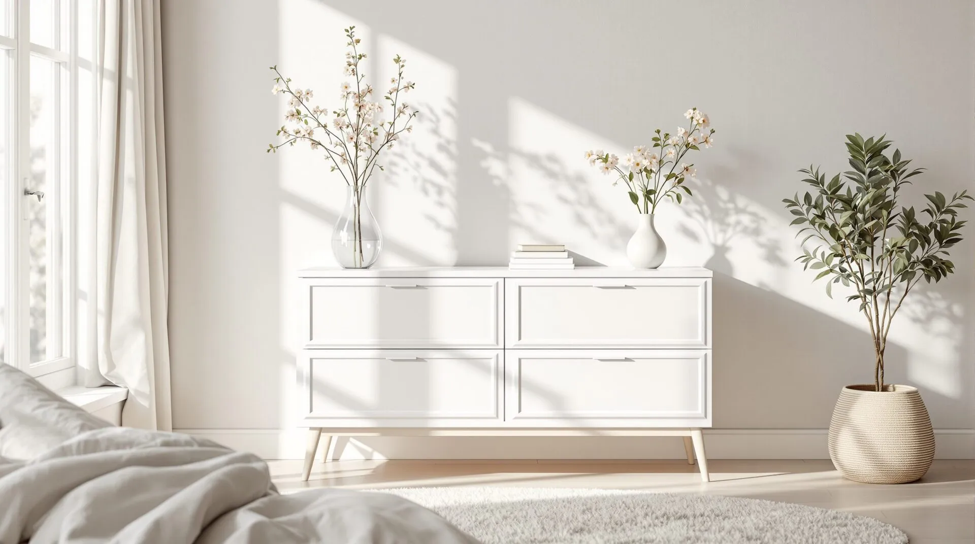 Commode blanche : l’élégance intemporelle pour une chambre apaisante