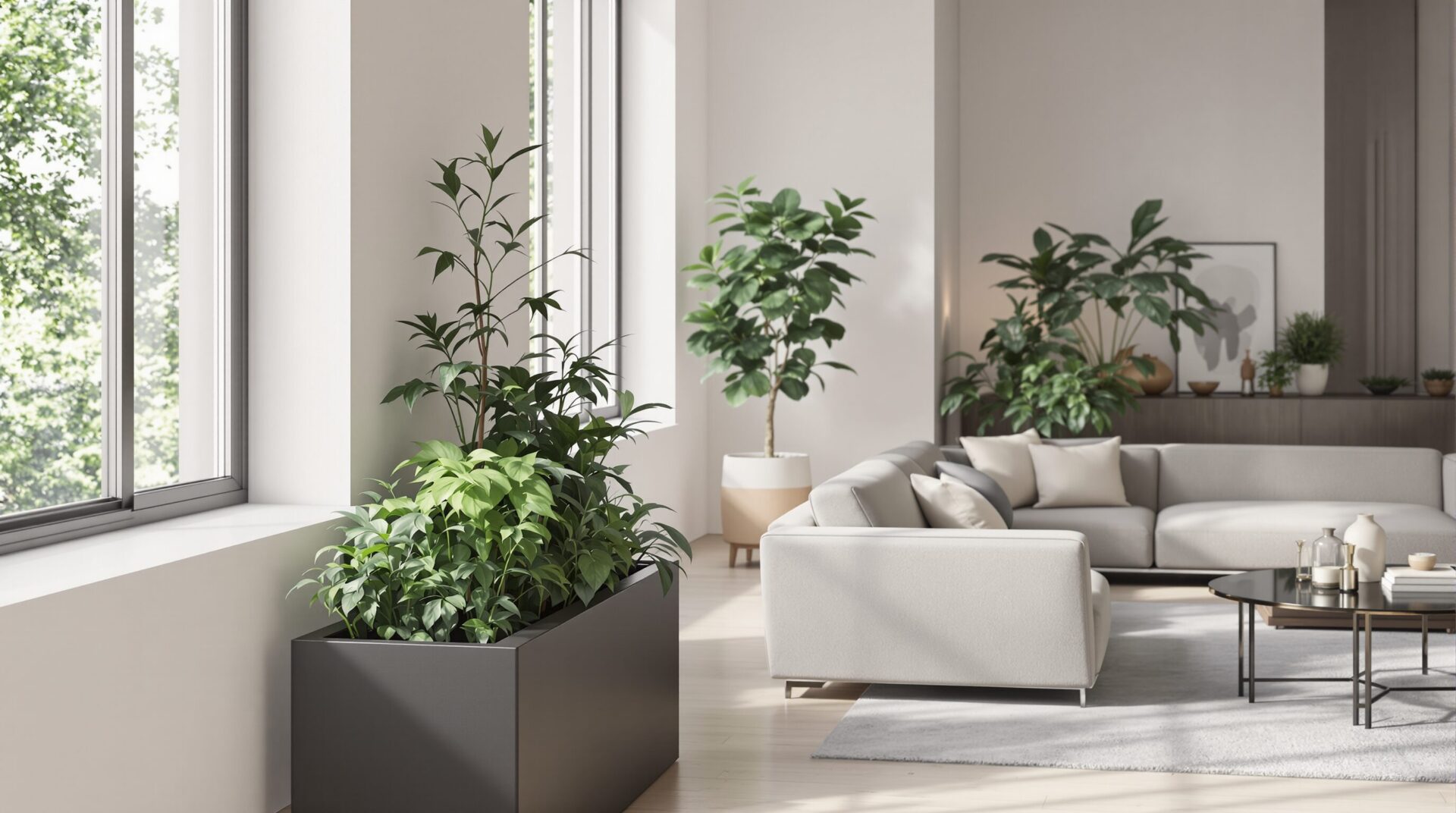 Comment intégrer une jardinière rectangulaire dans un espace moderne ?