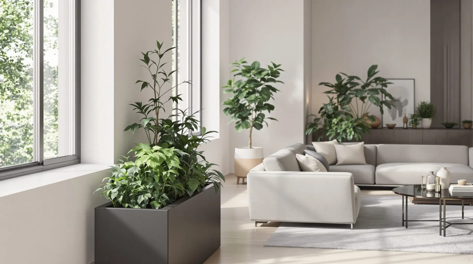 Comment intégrer une jardinière rectangulaire dans un espace moderne ?