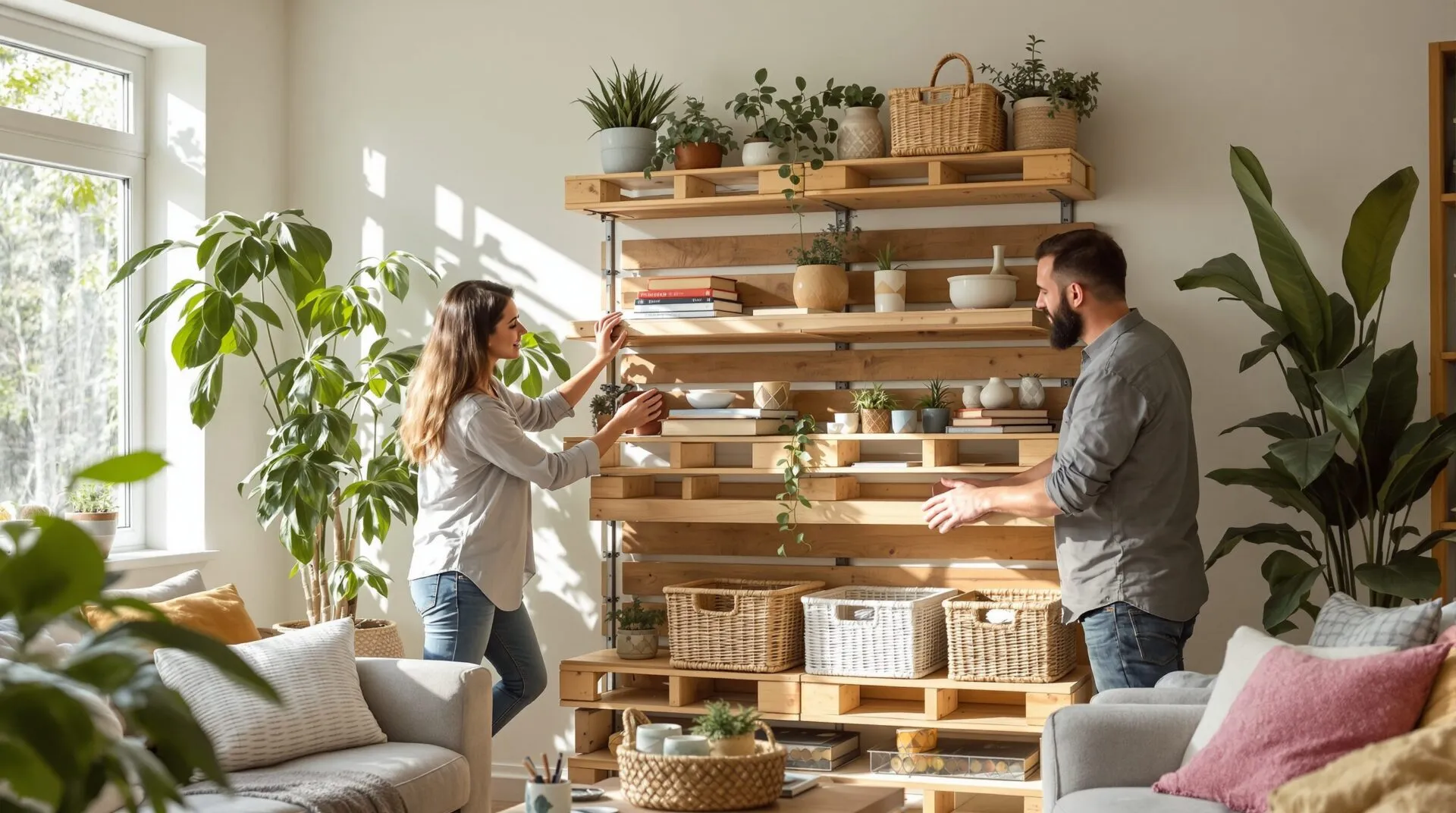 Etagere palette recup : la méthode facile pour un rangement écologique