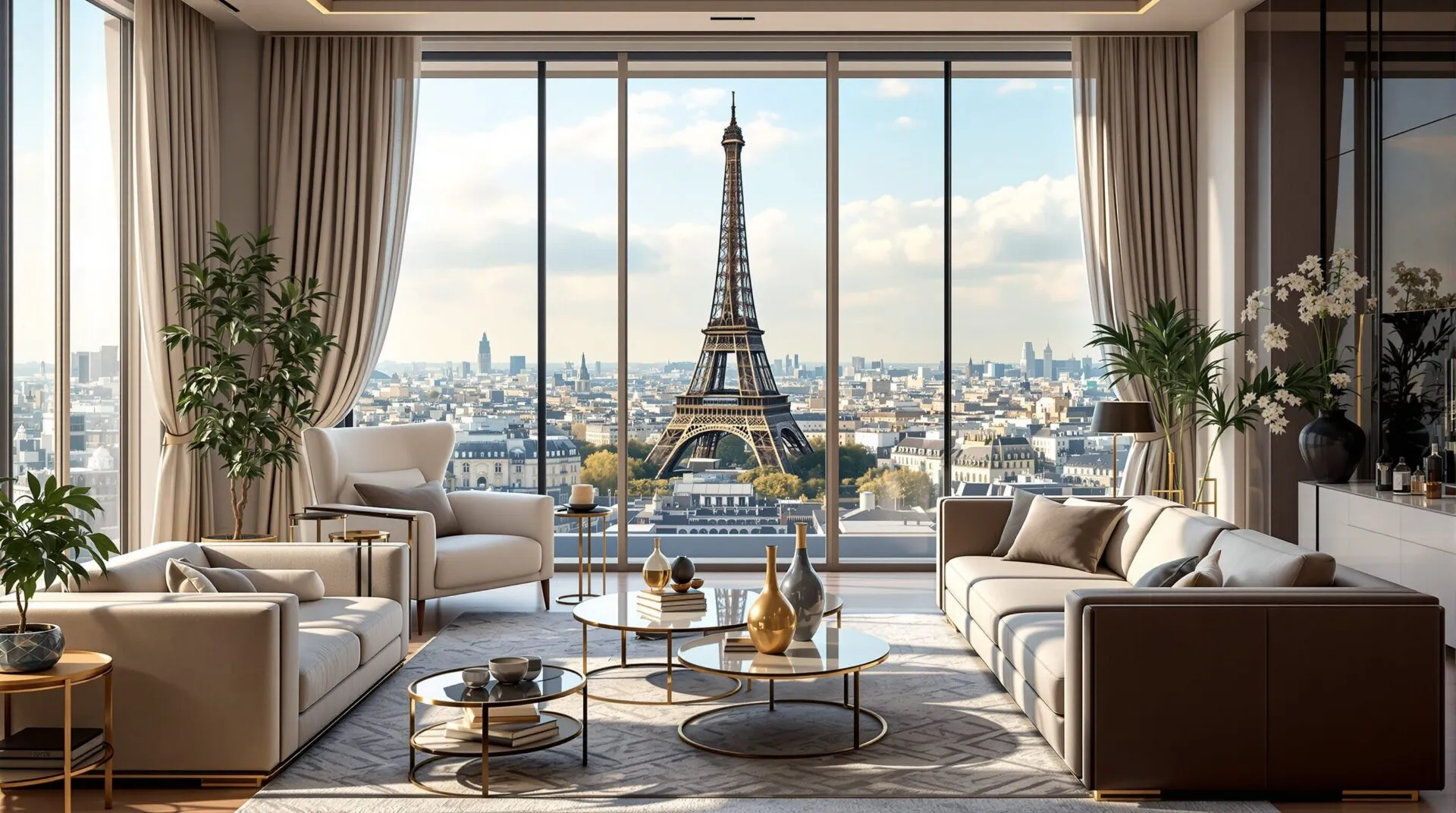 Maison de Michel Drucker à Paris : le triplex avec vue sur la Tour Eiffel