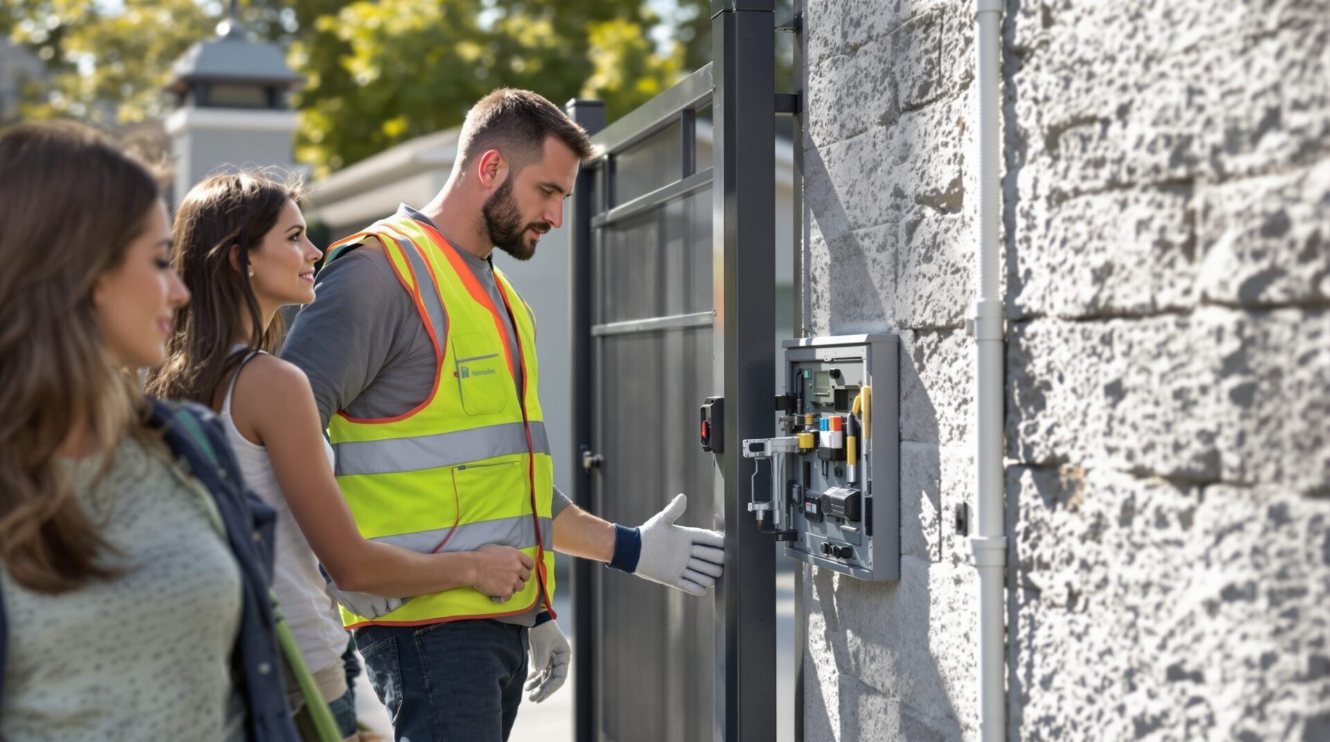 portail électrique bloqué ouvert