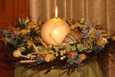 Couronne fleurs sechees