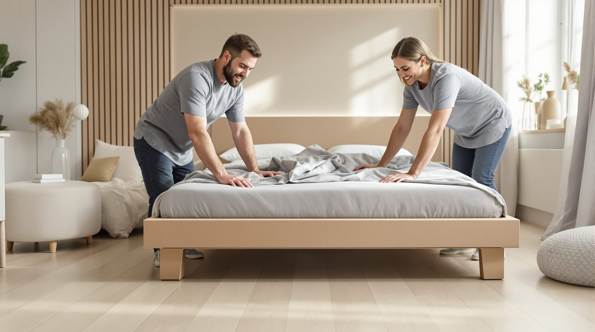 sommier en carton pliable