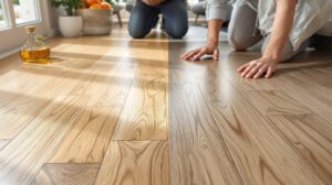 parquet huilé avant après