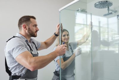paroi douche en verre