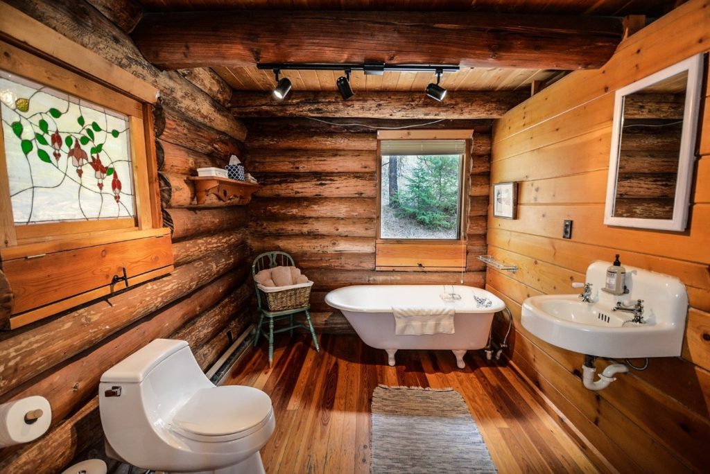 douche en bois