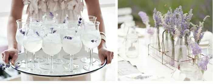 verre et fleur mariage