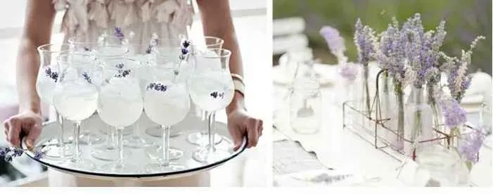 verre et fleur mariage