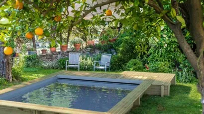 piscine dans un jardin