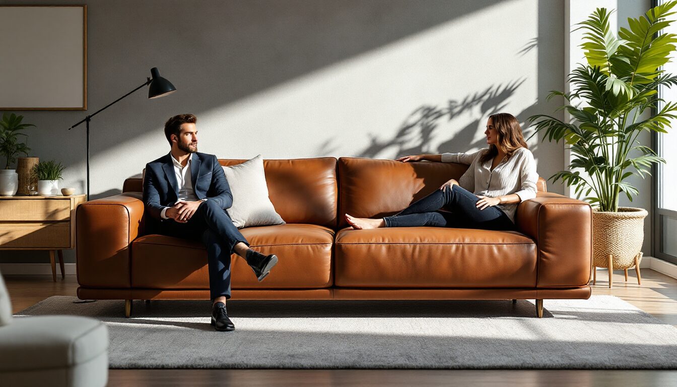 canapé convertible cuir