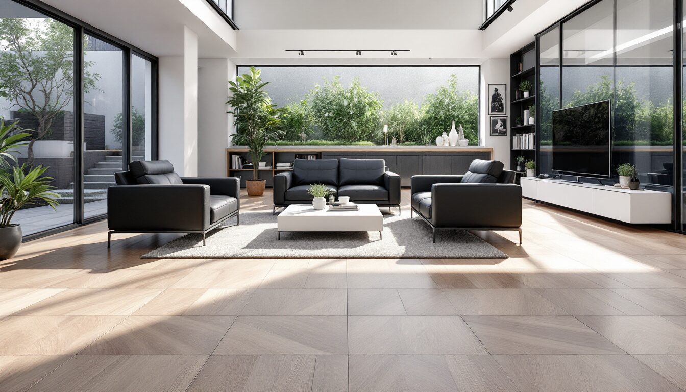 associer carrelage et parquet