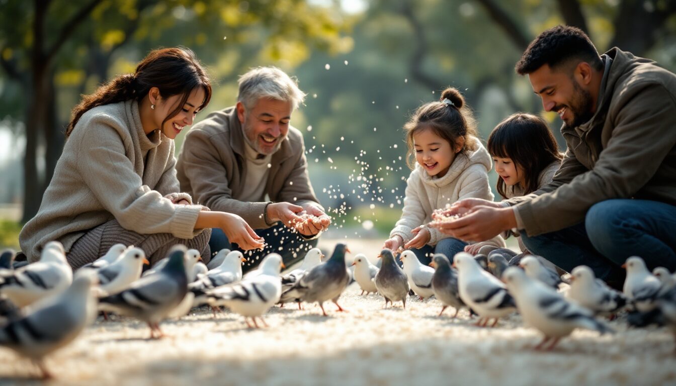 donner du riz aux oiseaux