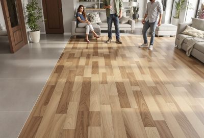 associer carrelage et parquet