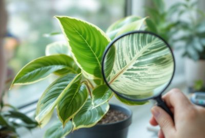 plante verte feuilles qui blanchissent