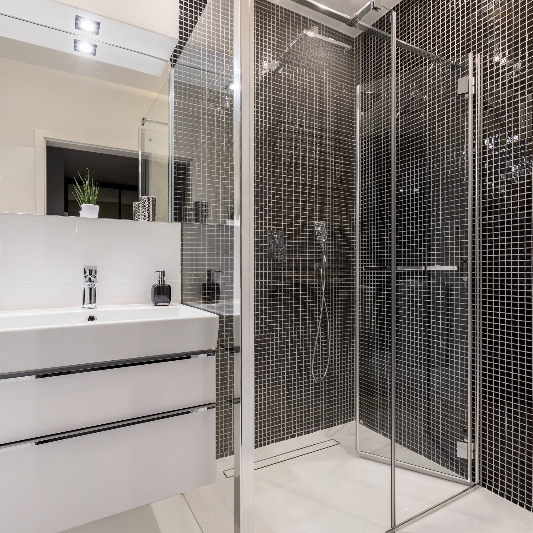 douche haut de gamme, receveur de douche