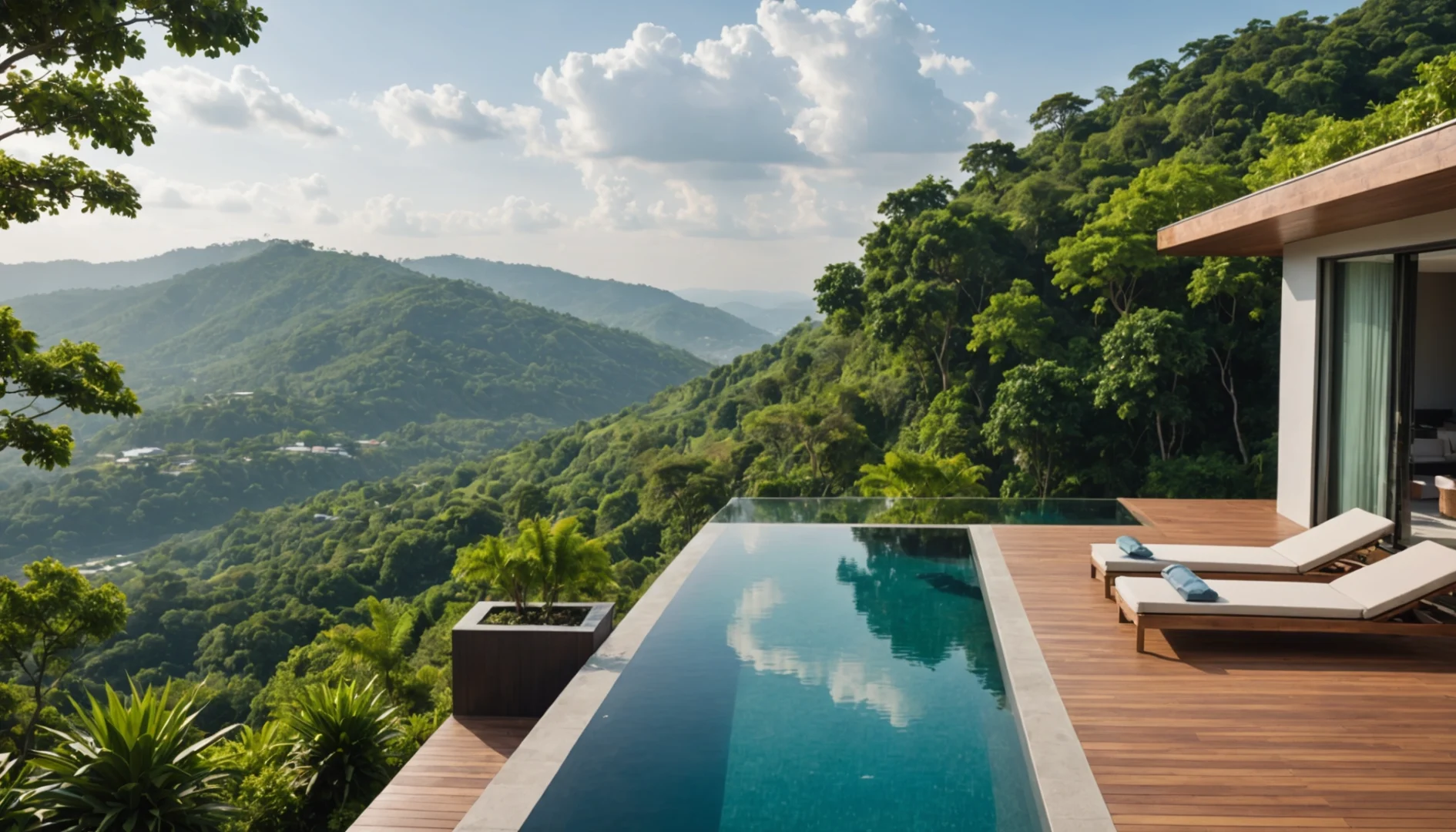 piscine sur terrain en pente photos