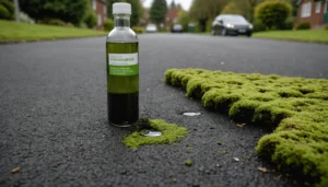 vinaigre blanc sur goudron
