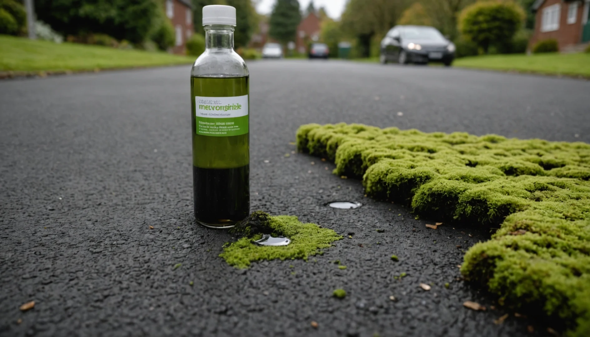 vinaigre blanc sur goudron
