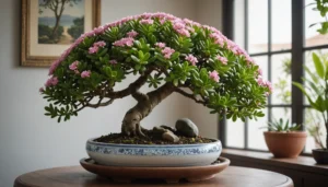 arbre de jade fleuri