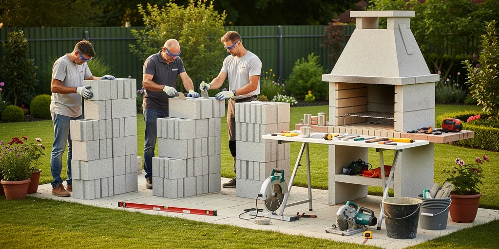 hotte barbecue béton cellulaire