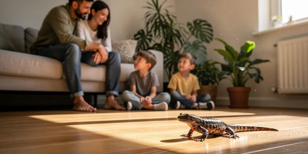 salamandre dans la maison