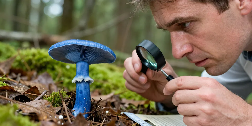 champignon pied bleu non comestible