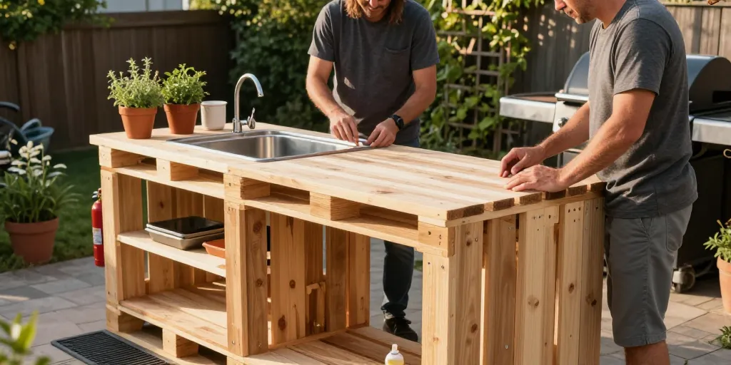 cuisine en bois de palette