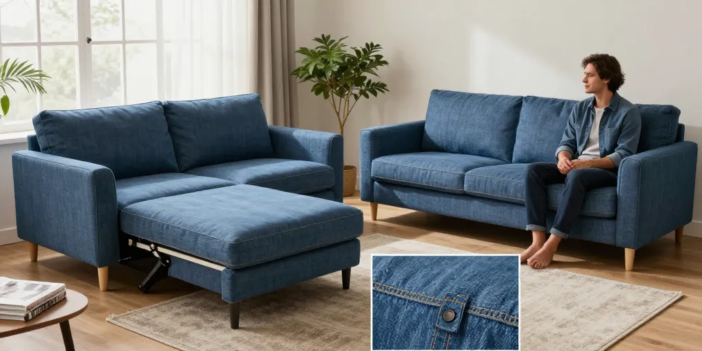 canapé en jean
