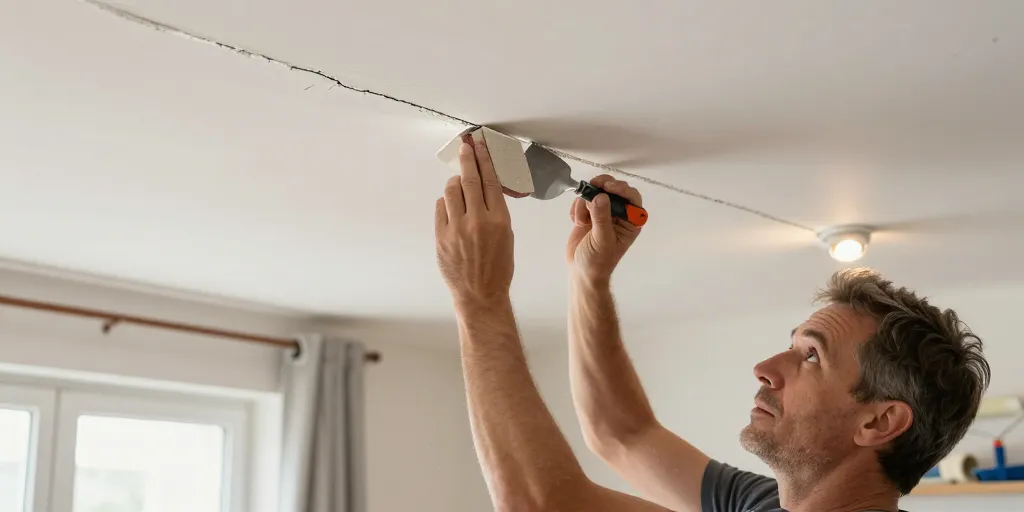 comment réparer une fissure au plafond