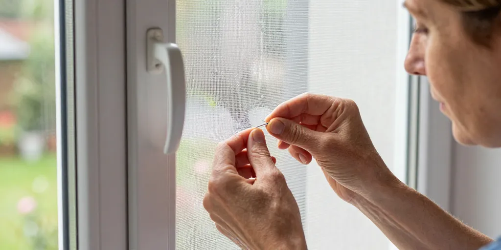 comment réparer une moustiquaire