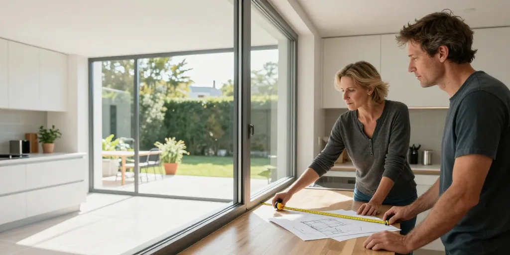 fenetre panoramique cuisine dimension