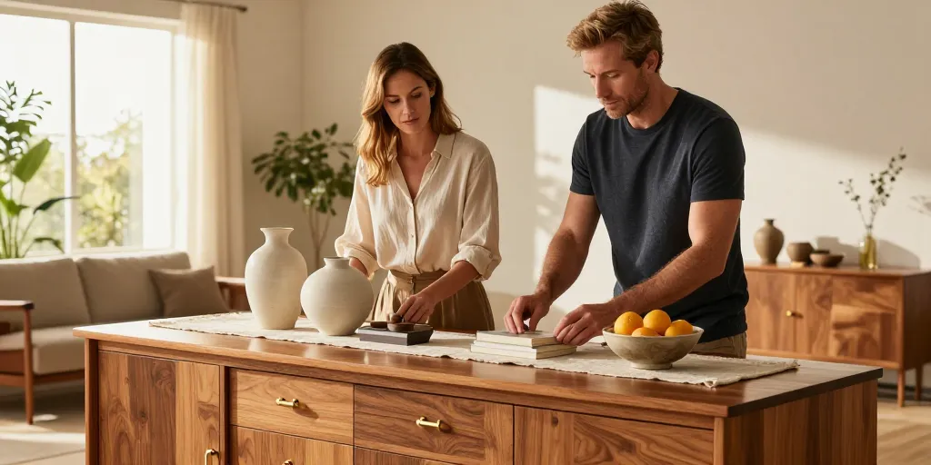 buffet en bois massif