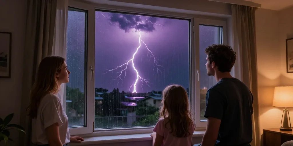 fenêtre ouverte orage