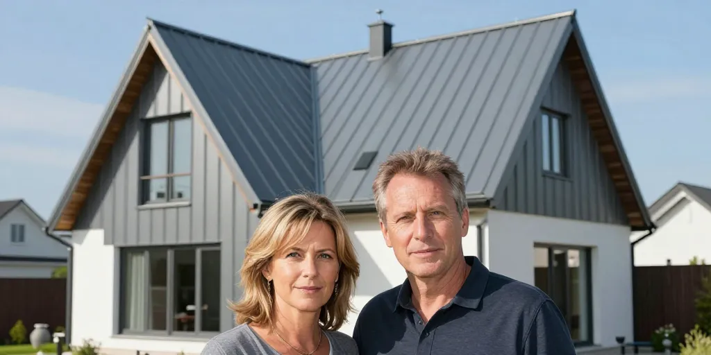 maison toit en zinc