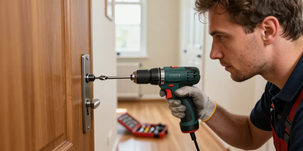 Changer barillet serrure sans clé porte fermée : la méthode de perçage efficace
