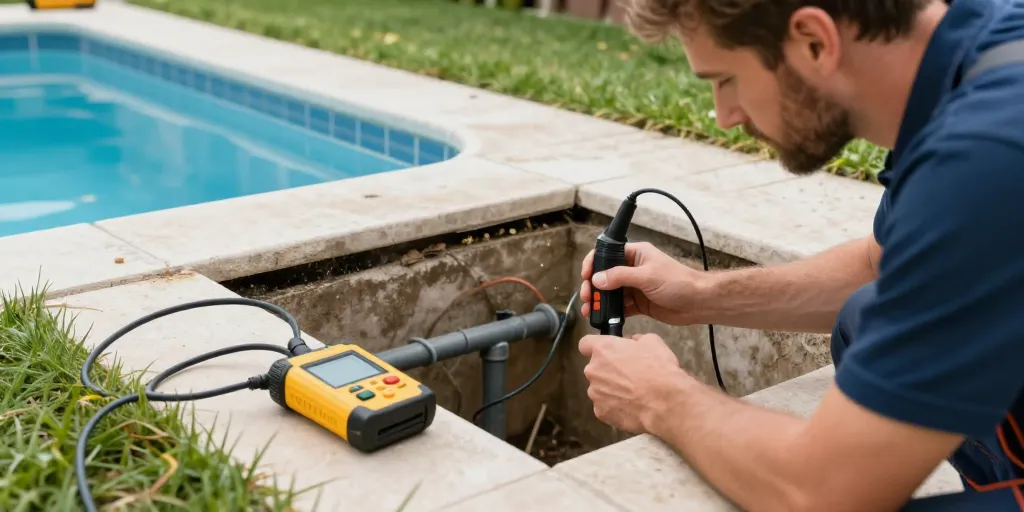 Réparer une fuite tuyau piscine enterrée sans creuser : la stratégie non-destructive que les plombiers cachent
