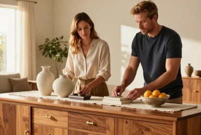 buffet en bois massif