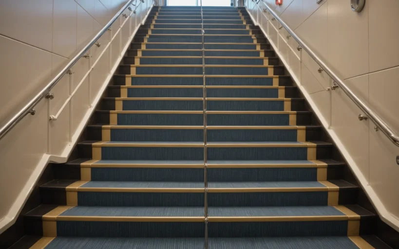 Carreaux antidérapants et autres solutions pour sécuriser les escaliers sur un bateau de croisière