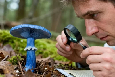 champignon pied bleu non comestible