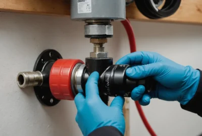 robinet autoperceur sur tuyau polyéthylène