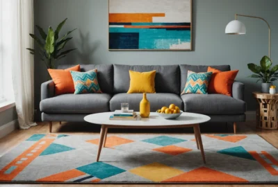 quel tapis pour canapé gris