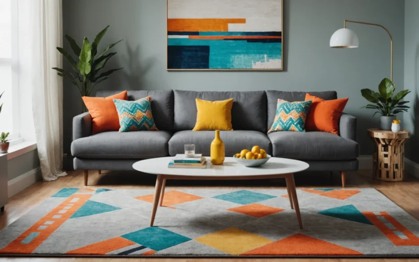 quel tapis pour canapé gris